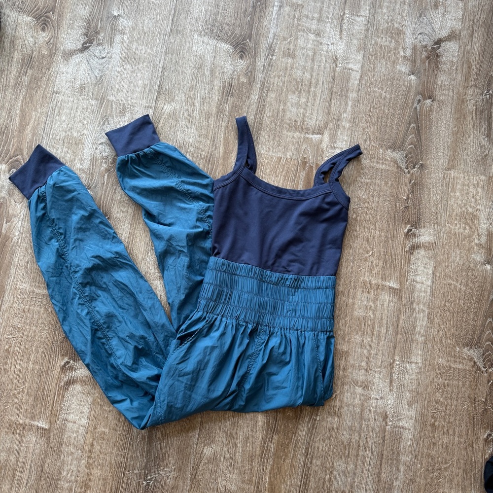 Free People Blue Sleeveless Jumpsuit with Relaxed Fit - Picture 1 of 4